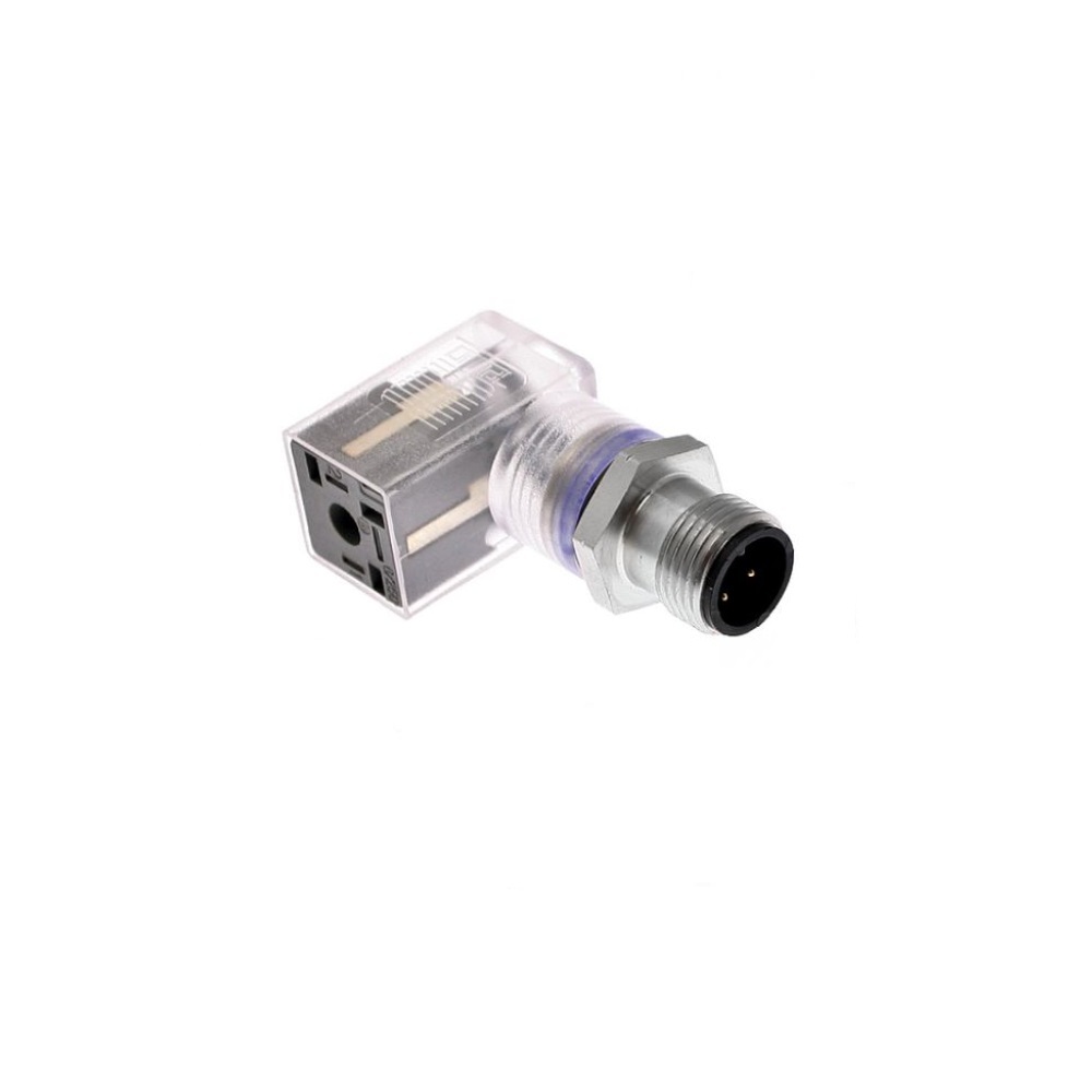 VCG-027-3401 MENCOM SOLENOID VALVE ADAPTER FORM C IND 2+G/4 PIN M12 MALE FW LED/MOV,  24VDC